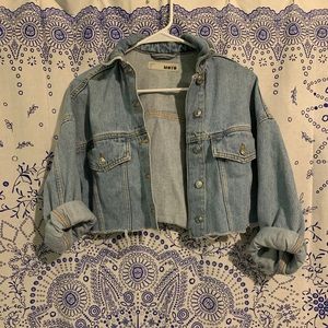 topshop cropped denim jacket